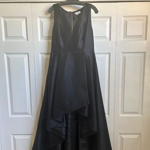 Calvin Klein Black High-Low A-line Gown